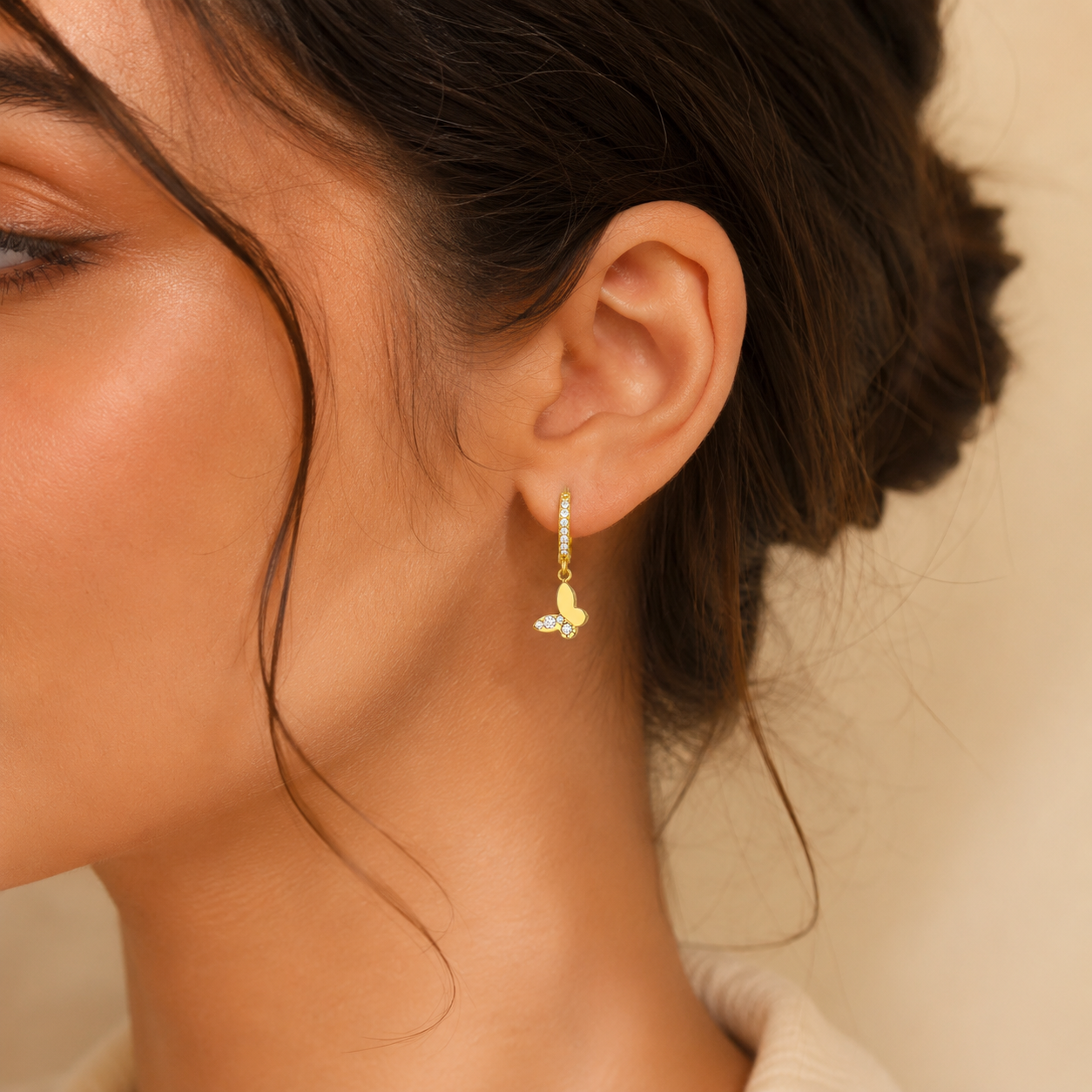 Aaravi Crystal Butterfly Earrings
