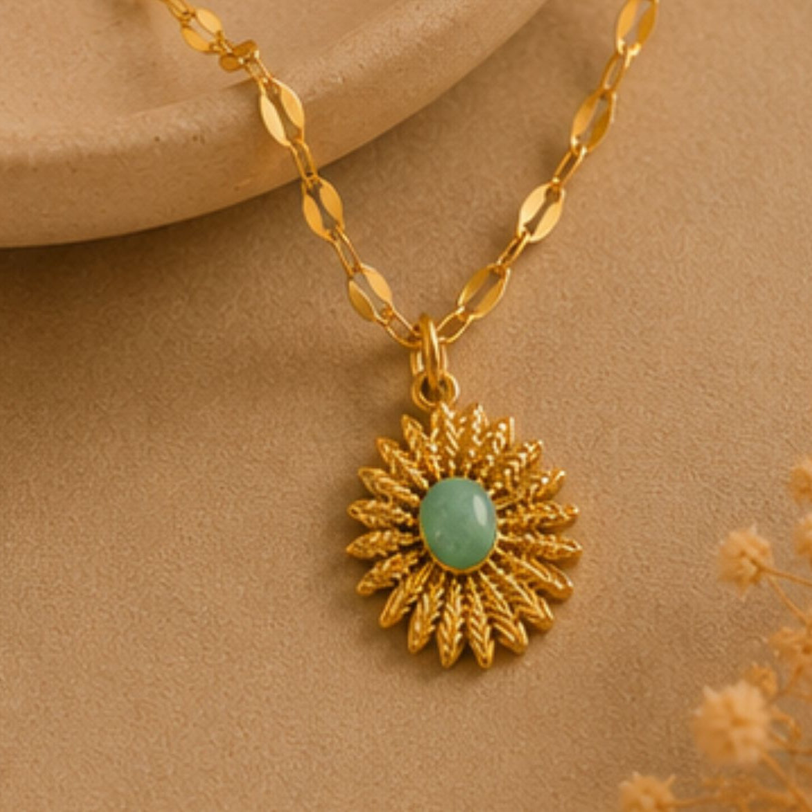 Sunlit Lotus Pendant