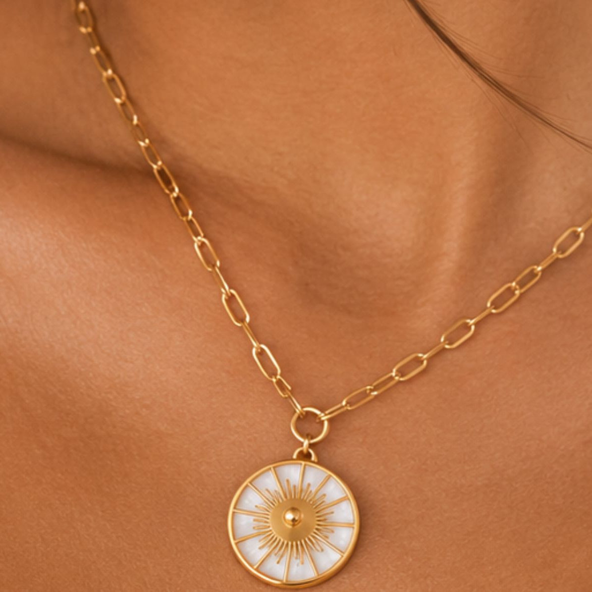 Surya Shell Medallion Necklace