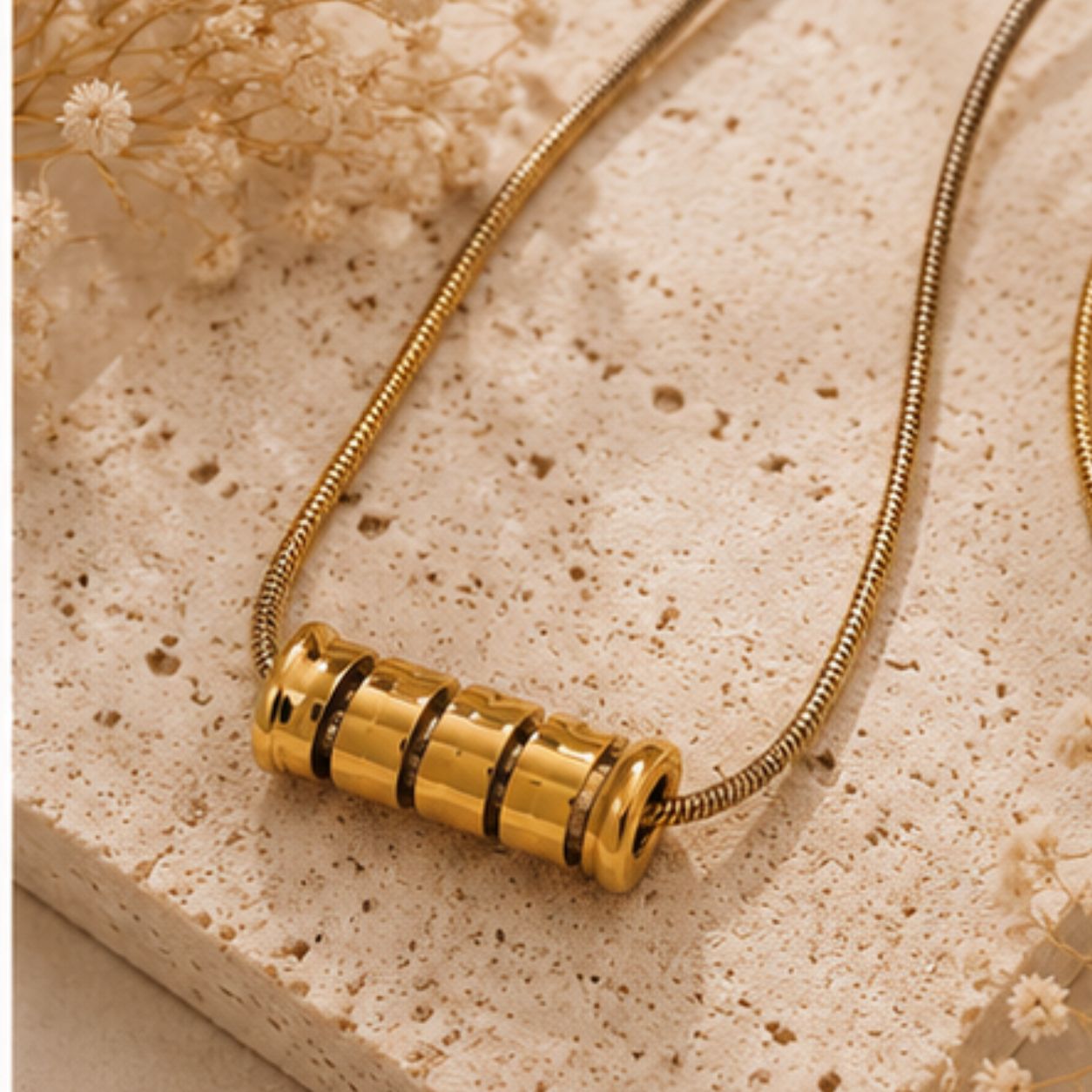 Tara Barrel Pendant Necklace