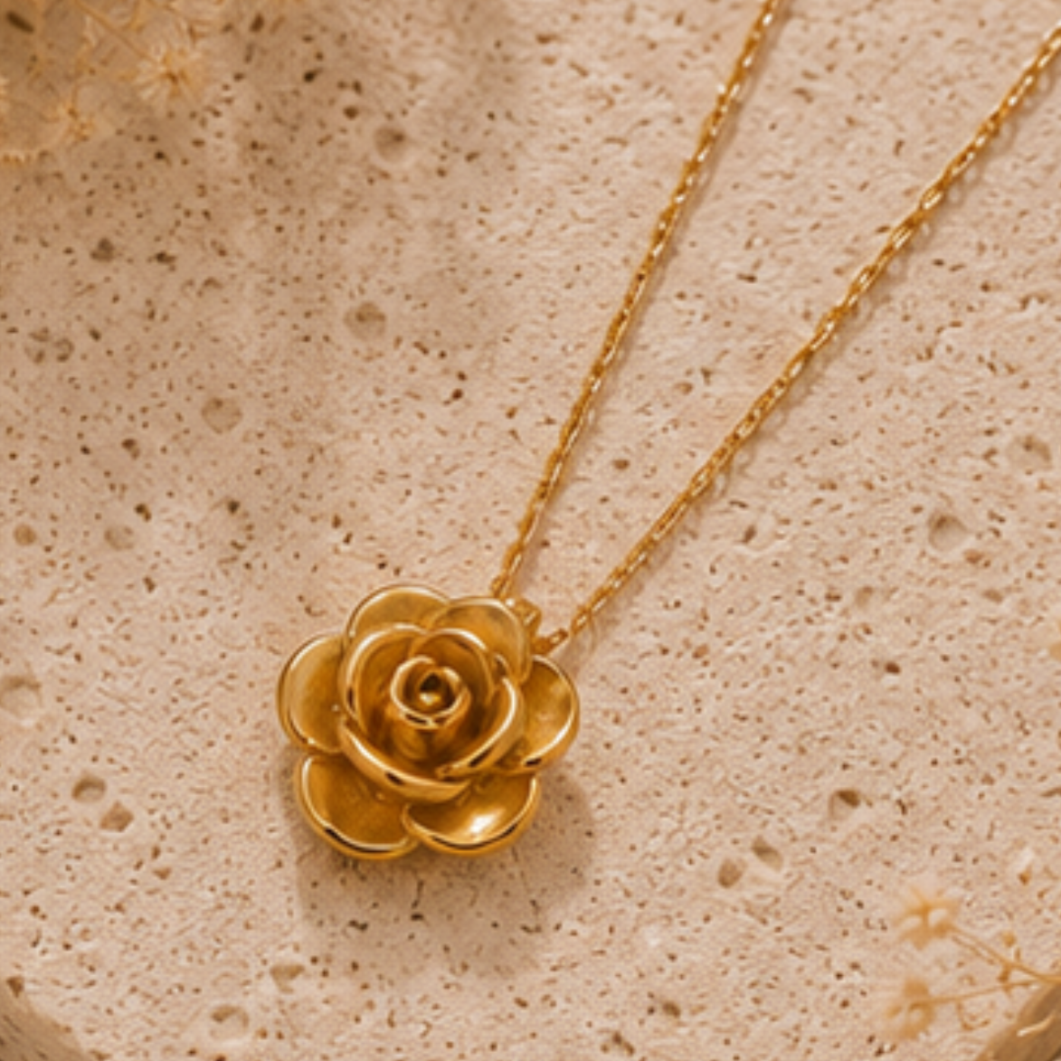Golden Gulab Pendant