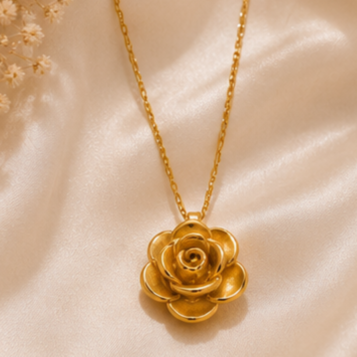 Golden Gulab Pendant