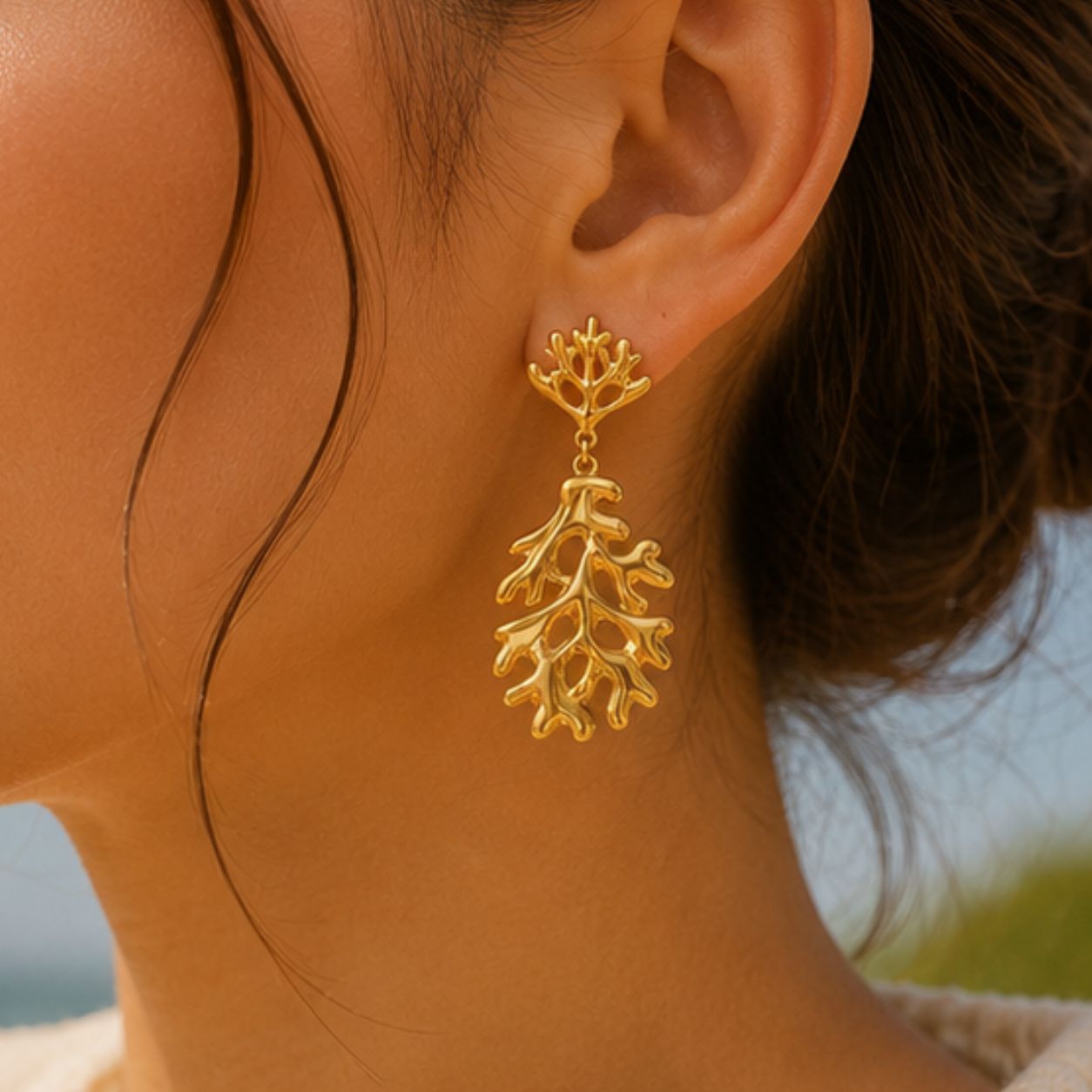 Tamarind Leaf Dangle Earrings