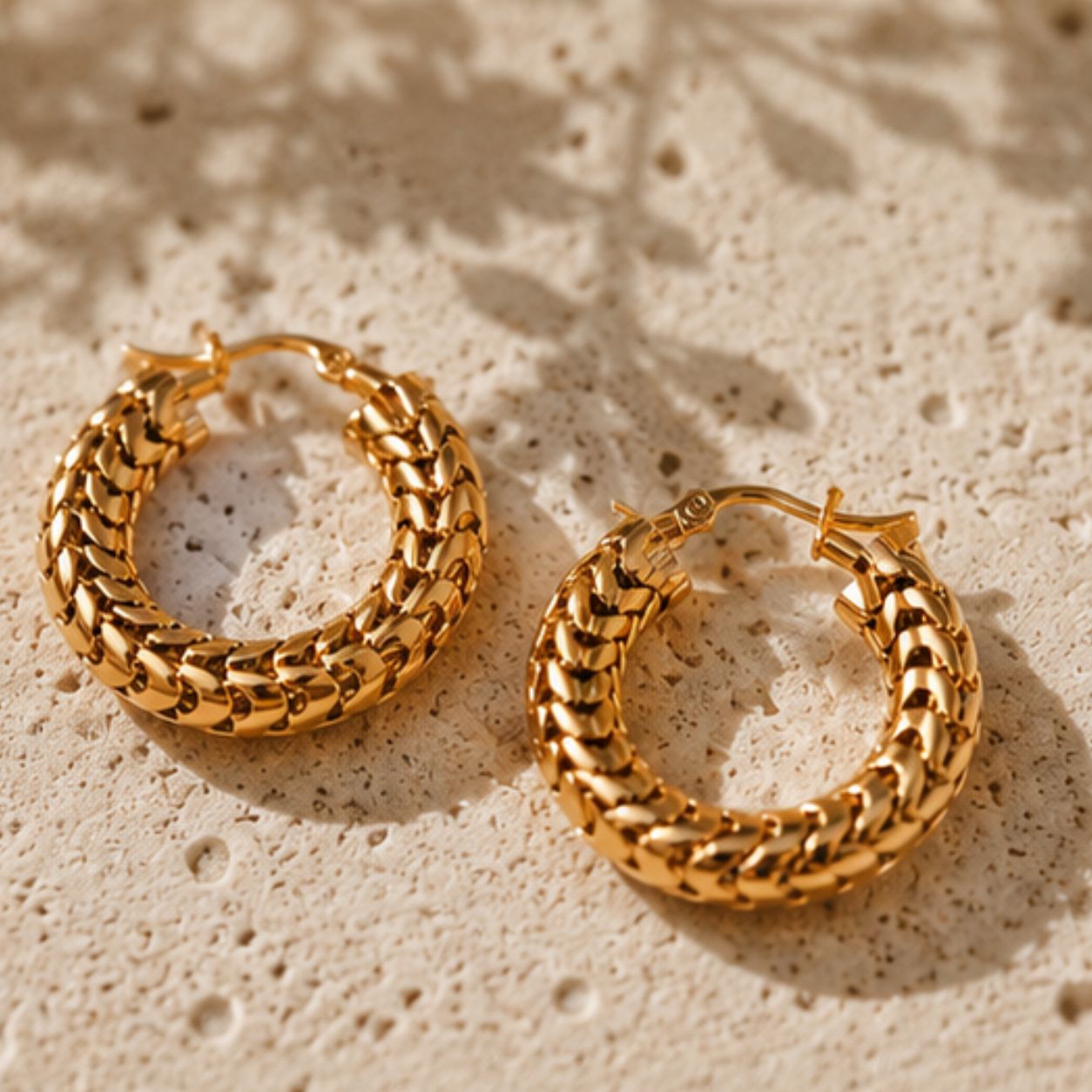 Tanvi Woven Chain Hoops
