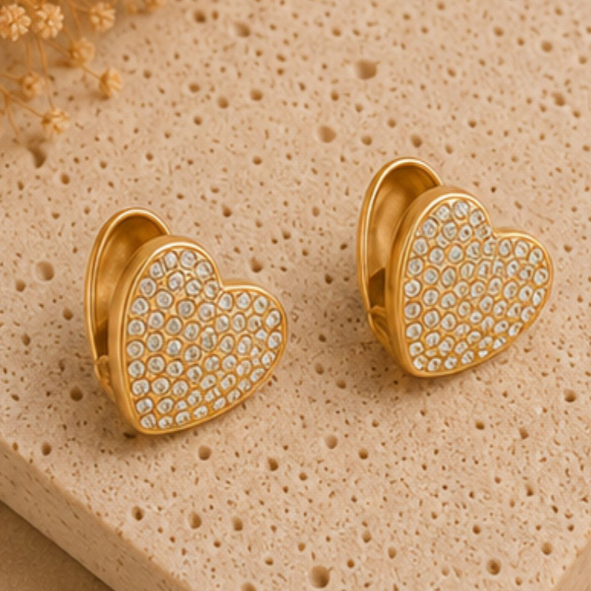 Aahana Spark Heart Studs