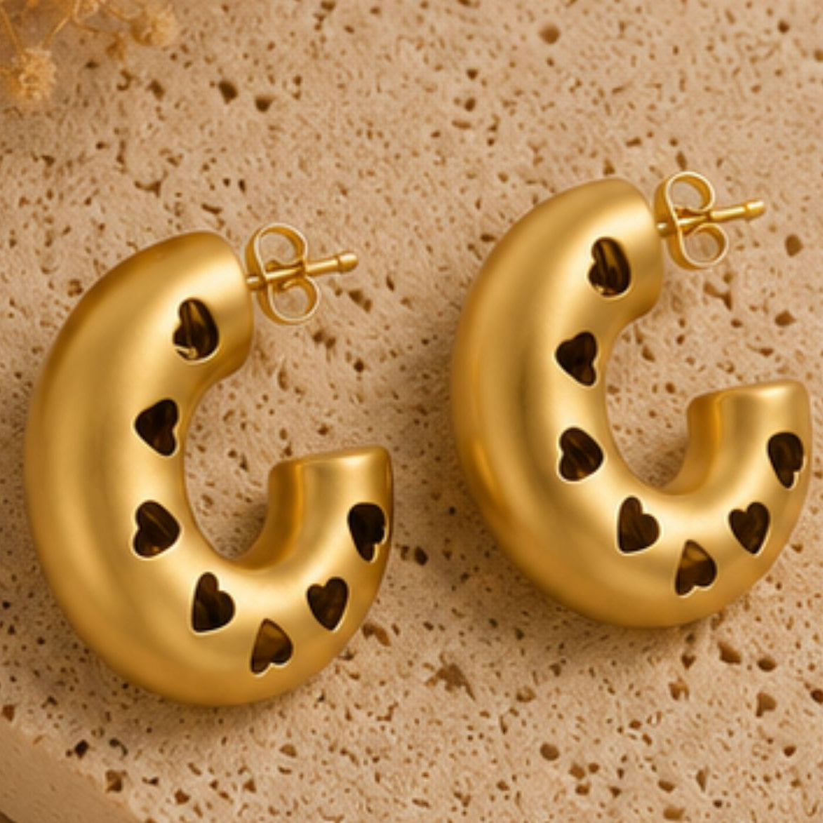 Reeva Cutout Heart Hoops