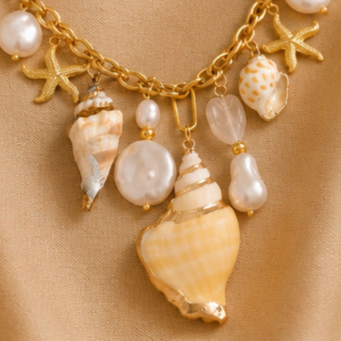 Sagarika Shell Charm Necklace
