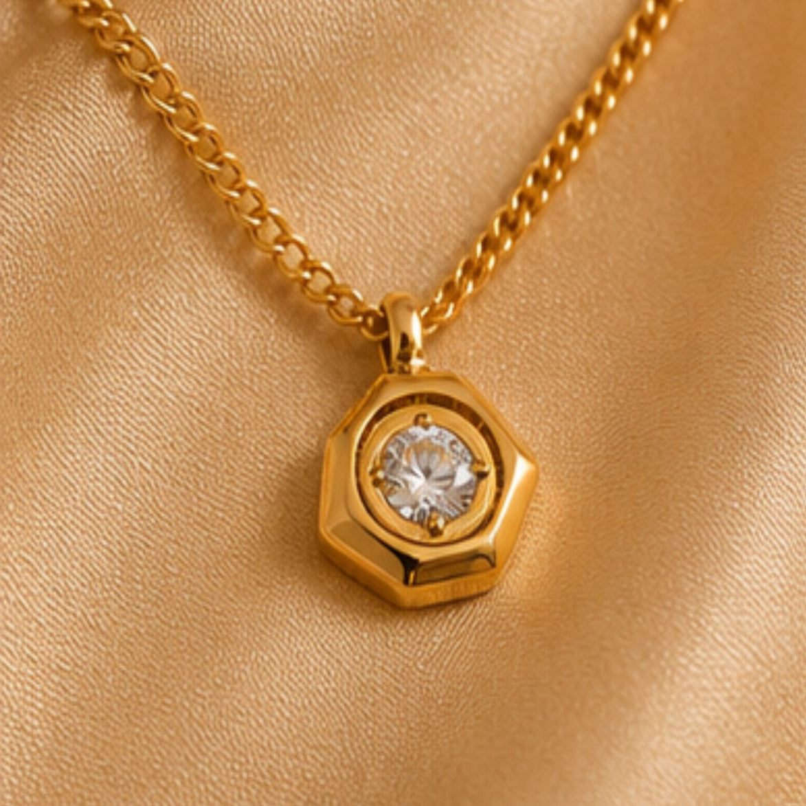 Zuri Hexa Charm Necklace