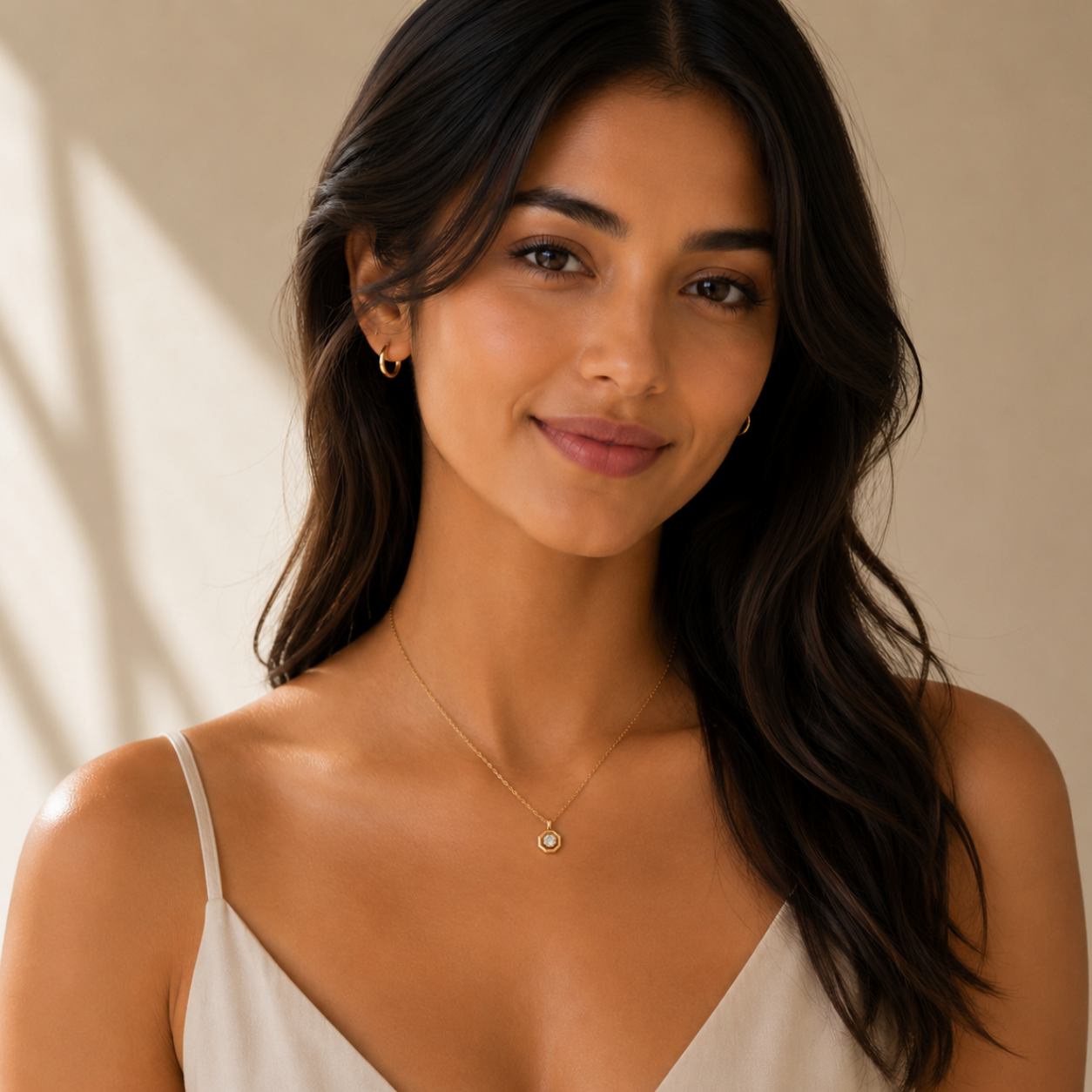 Zuri Hexa Charm Necklace