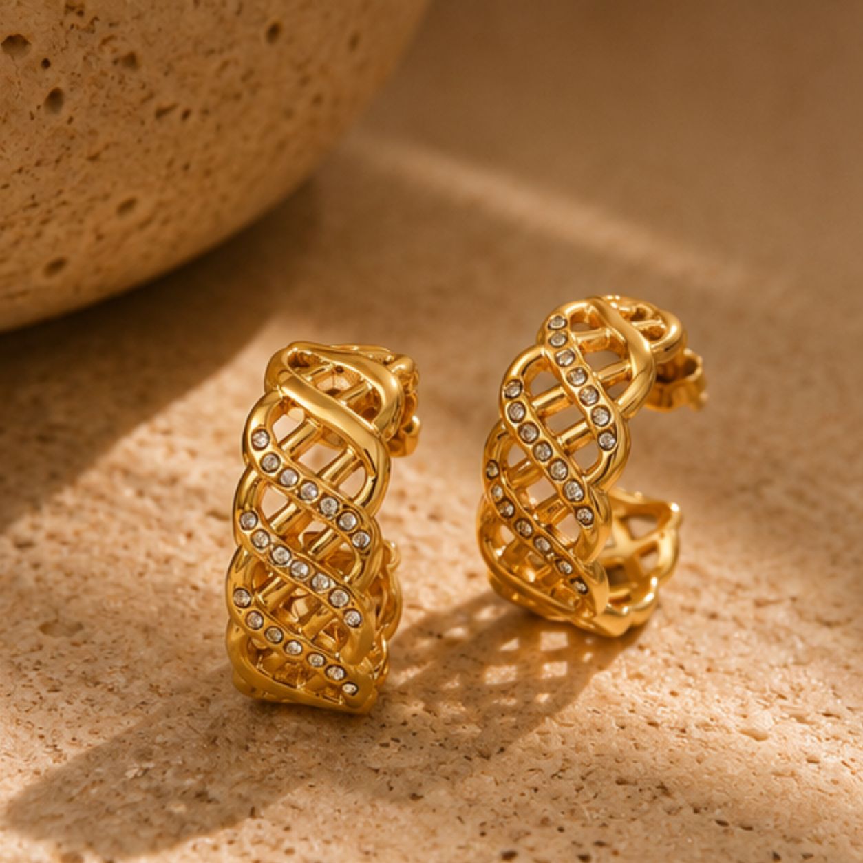 Elina Lattice Crystal Hoops