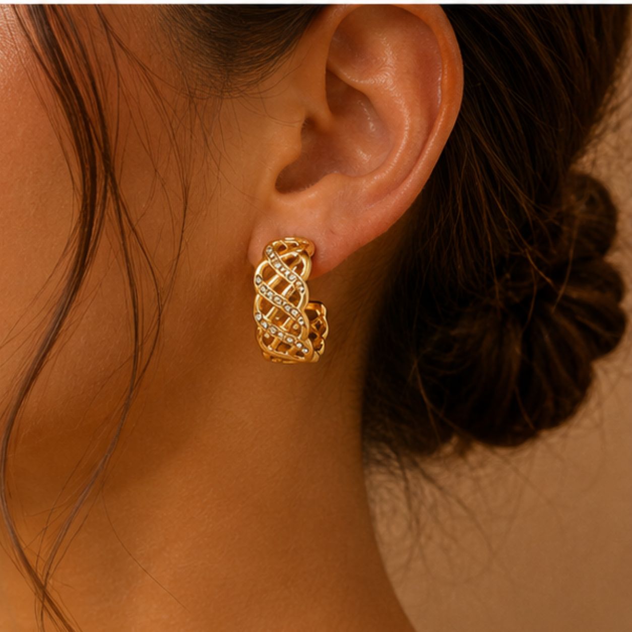 Elina Lattice Crystal Hoops