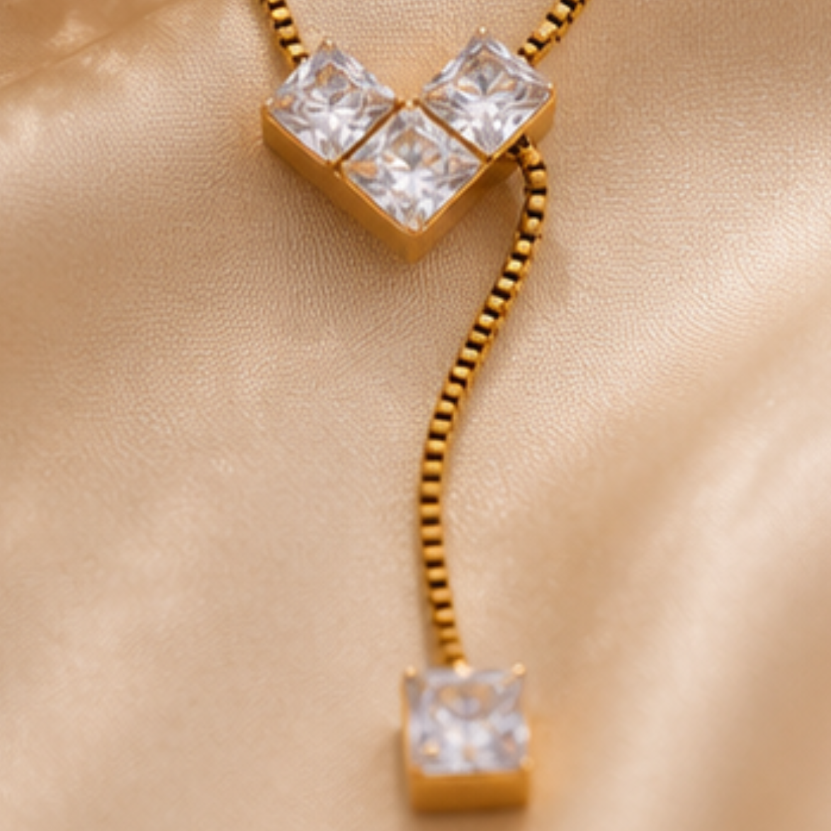 Ivory Crystal Edge Necklace