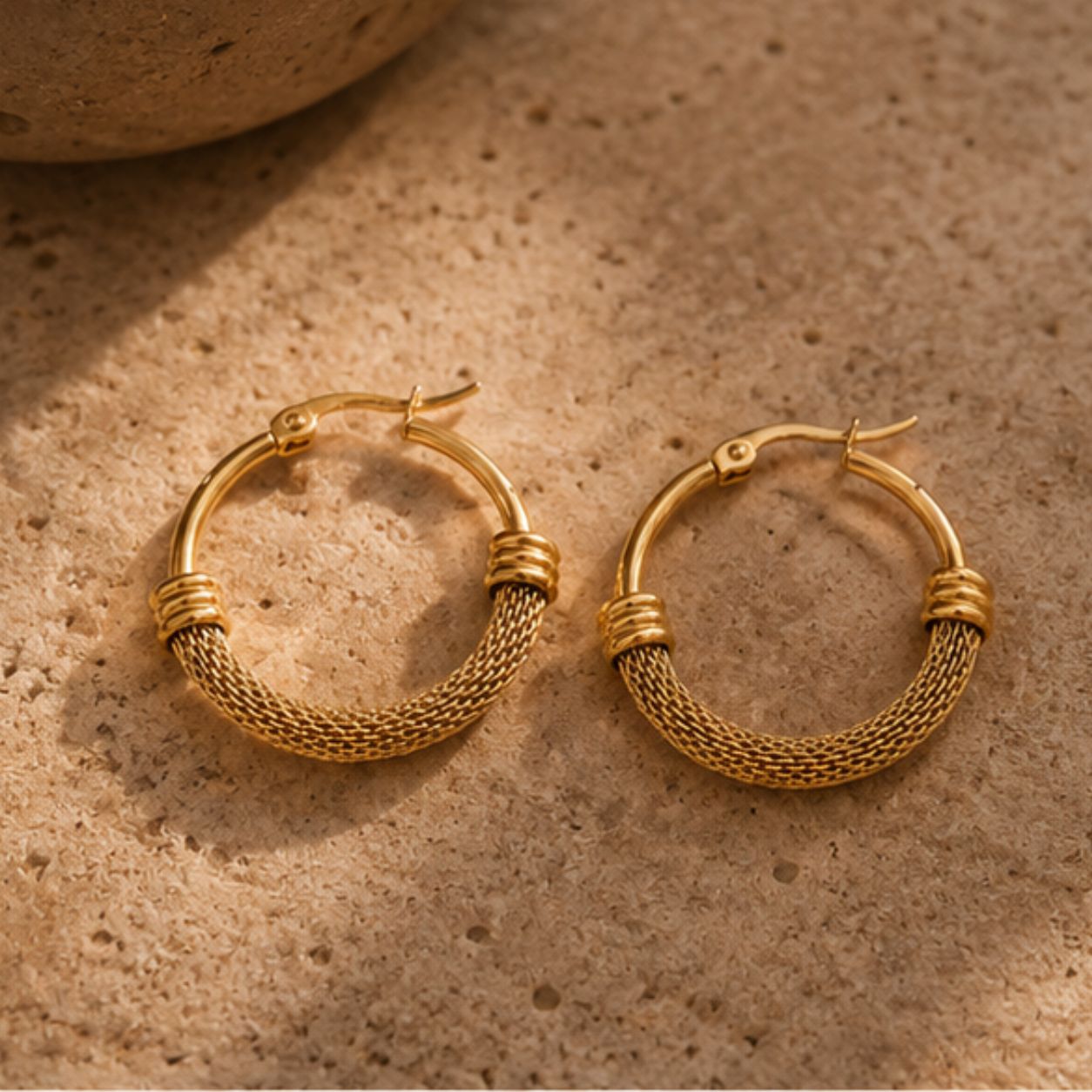 Revati Mesh Texture Hoops