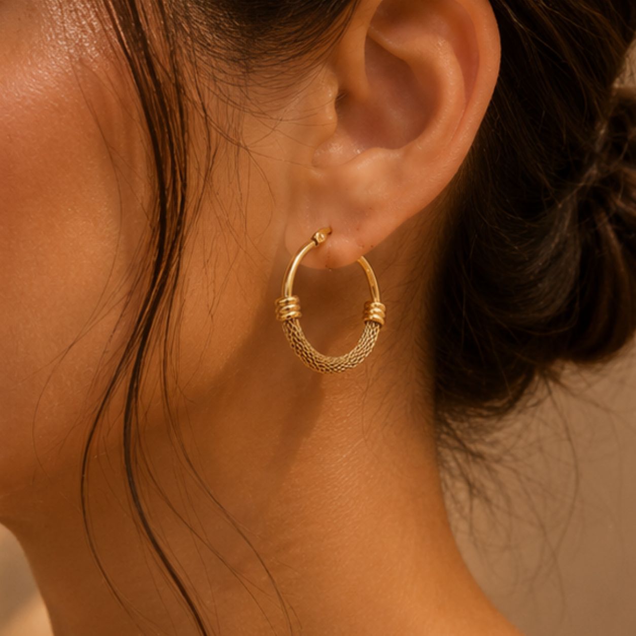 Revati Mesh Texture Hoops