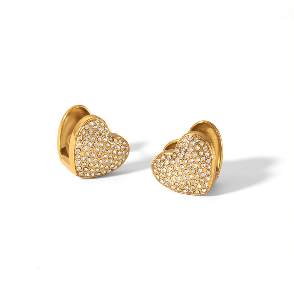 Aahana Spark Heart Studs