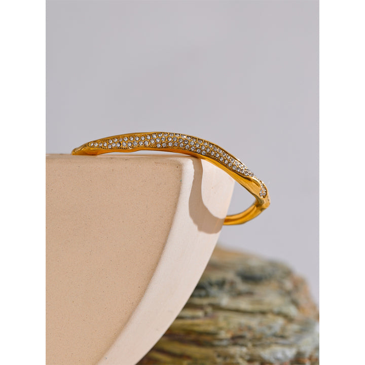 Aahana Textured Cuff With Crystals