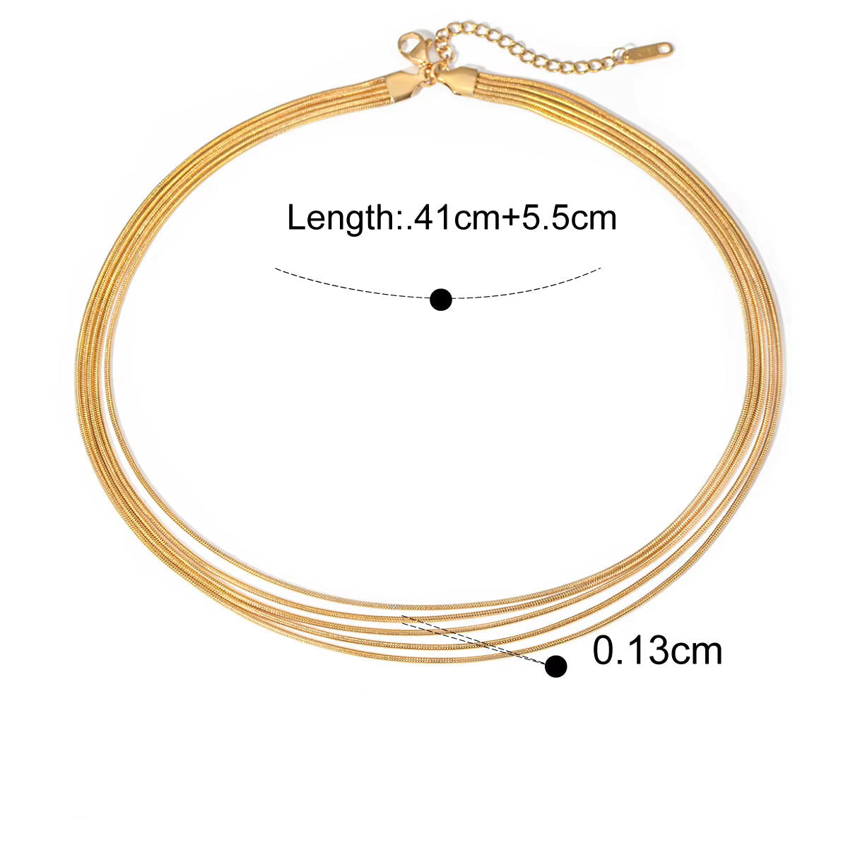 Aaral Gold Cascade Necklace