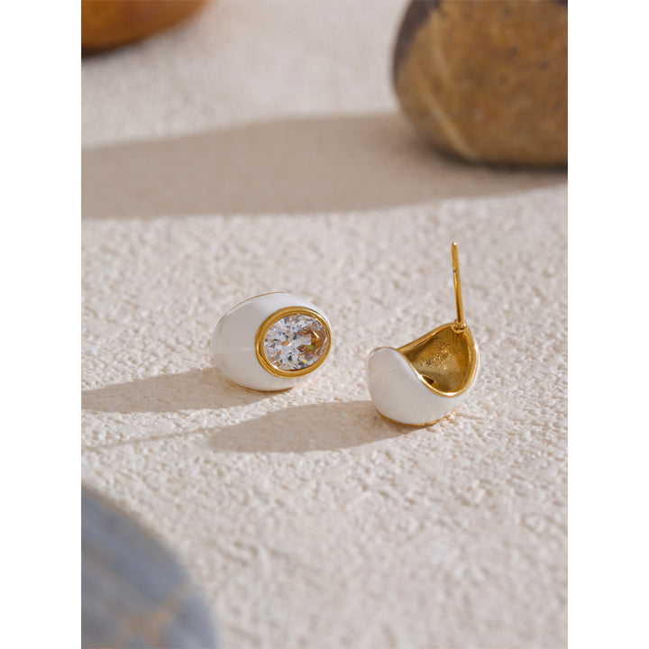 Aaralyn Enamel Crystal Studs