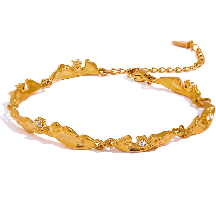 Aarambh Molten Gold Stone Bracelet