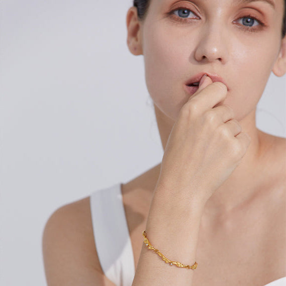 Aarambh Molten Gold Stone Bracelet