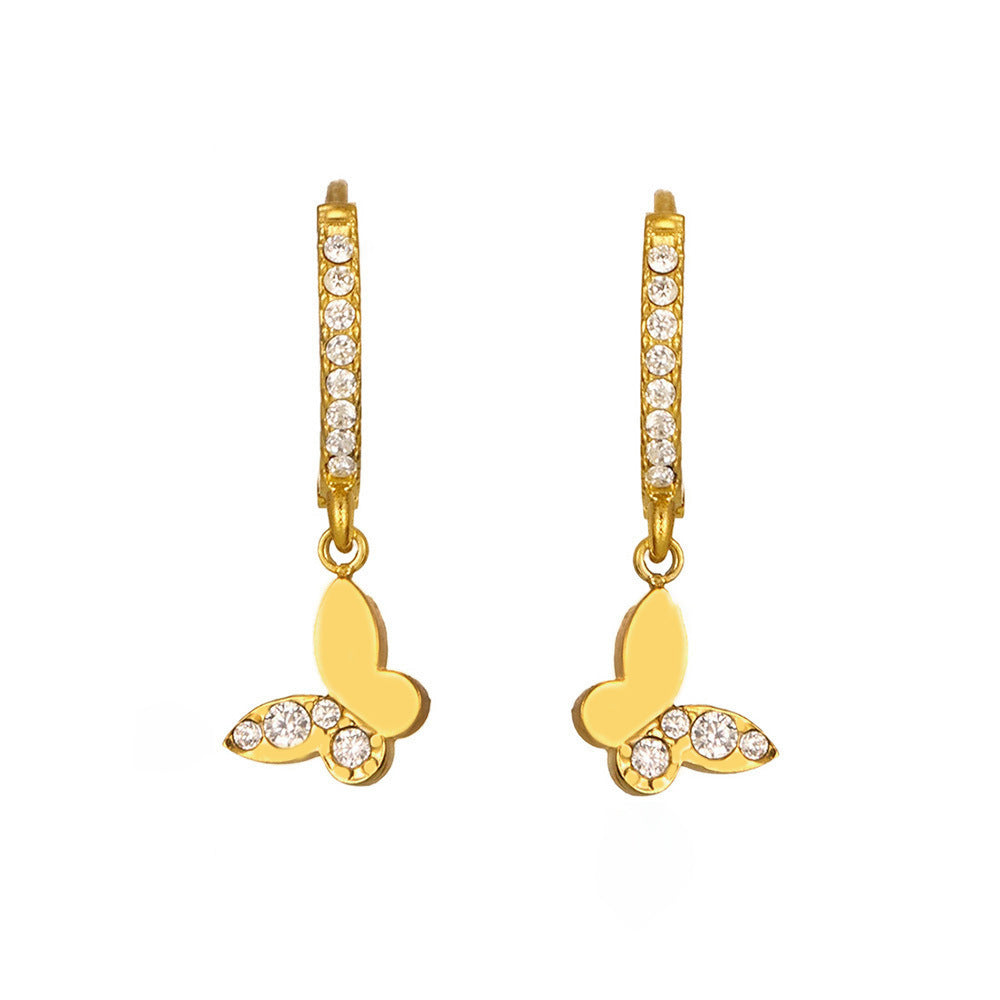 Aaravi Crystal Butterfly Earrings