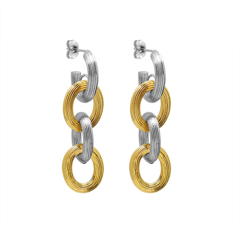 Aaria Link Drop Earrings