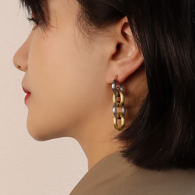 Aaria Link Drop Earrings