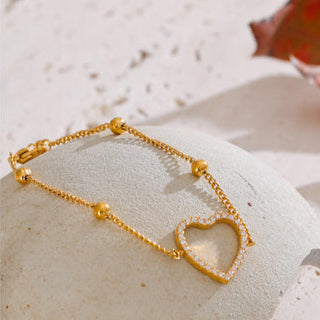 Aarohi Heart Zircon Bracelet