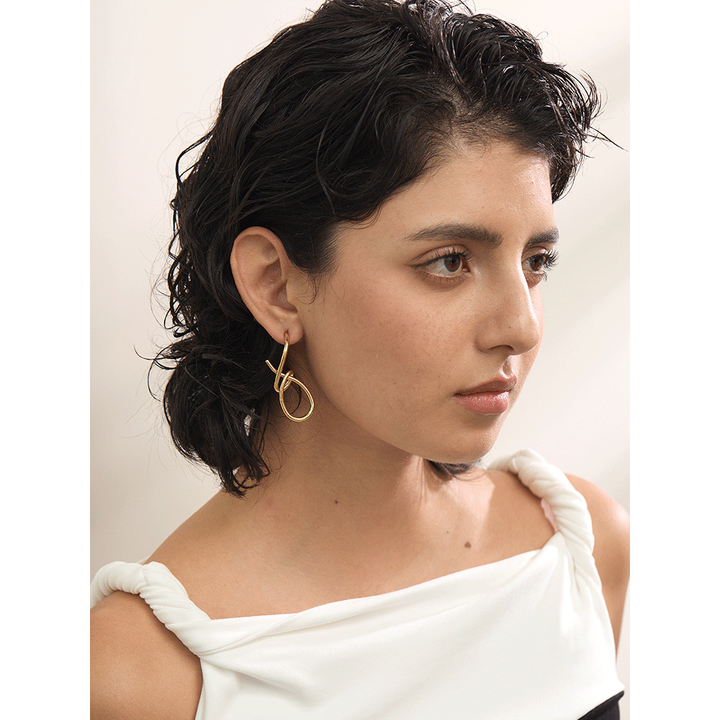Aarohi Looped Gold Earrings