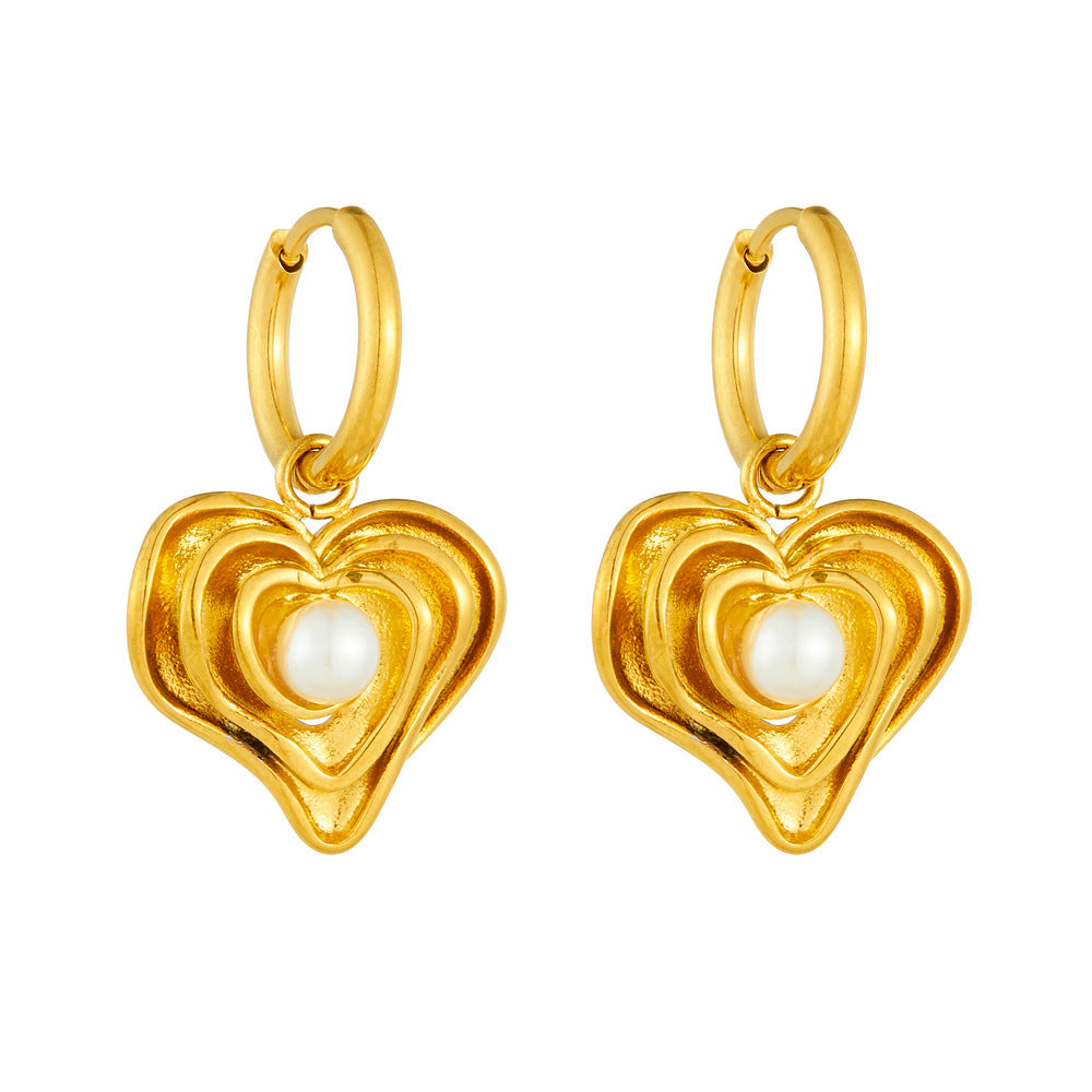 Aarohi Pearl Heart Earrings