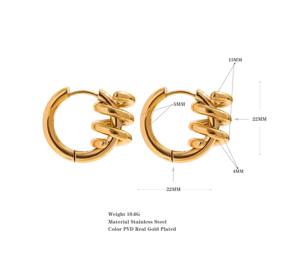 Aarohi Spiral Hoops