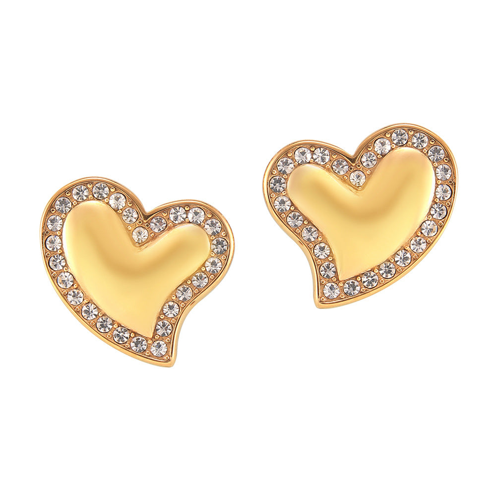 Aarvi Crystal Heart Studs