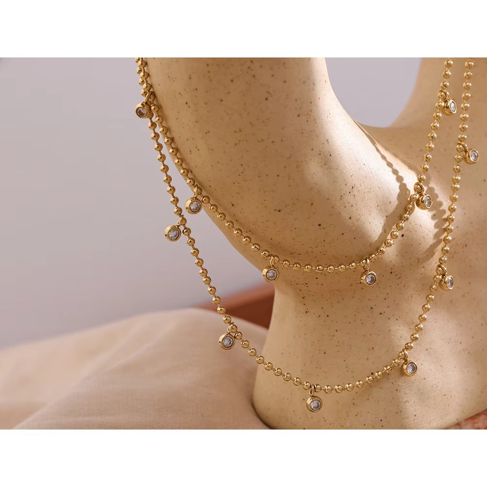 Aira Crystal Duo Necklace