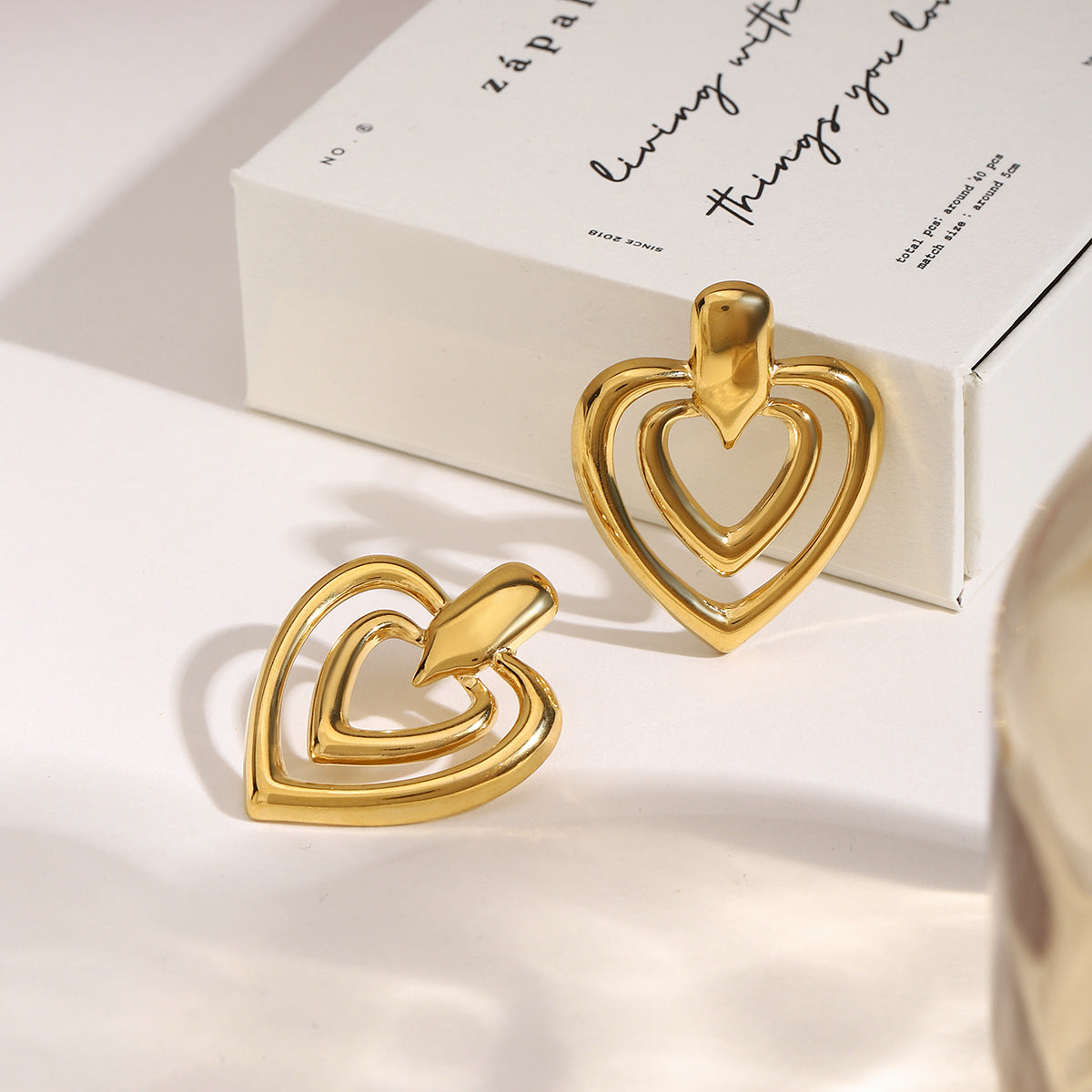 Aira Dual Heart Earrings