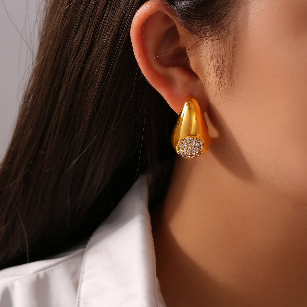 Aira Dual Tone Link Earrings