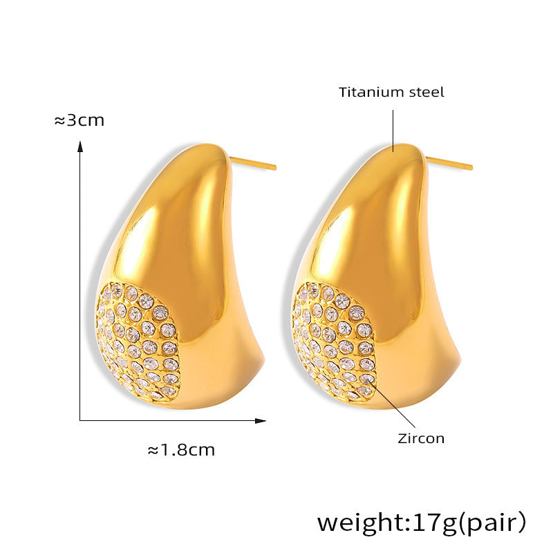 Aira Dual Tone Link Earrings
