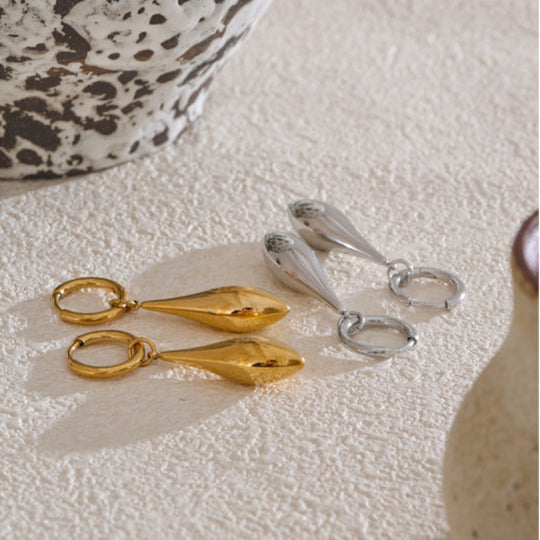 Aira Teardrop Hoop Earrings