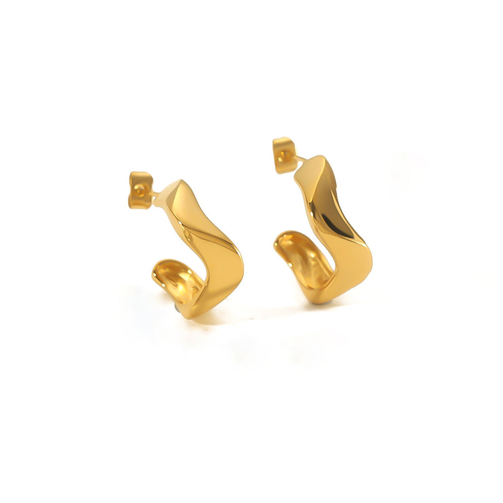 Aira Wave Twist Hoops