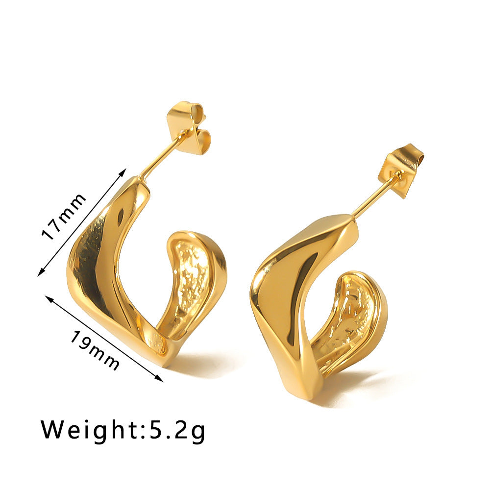 Aira Wave Twist Hoops