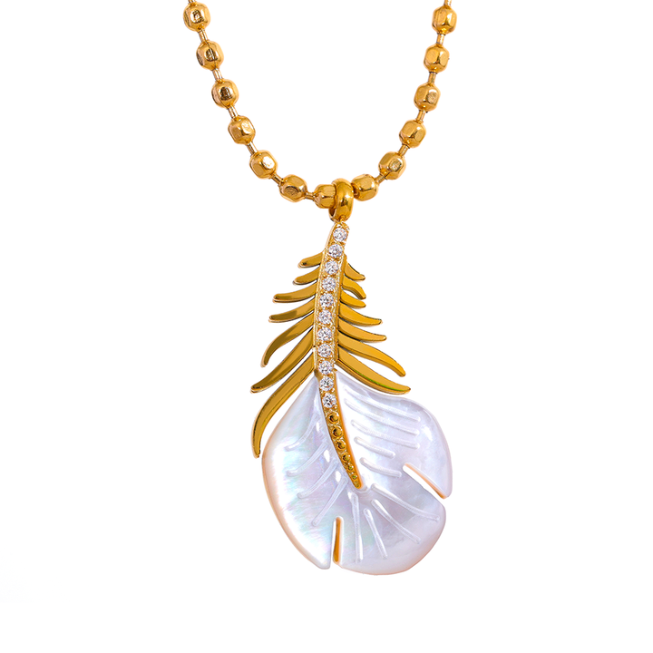 Amaira Feather Shell Necklace