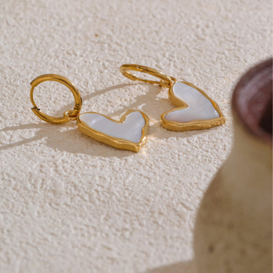 Amora Mother Of Pearl Hoops