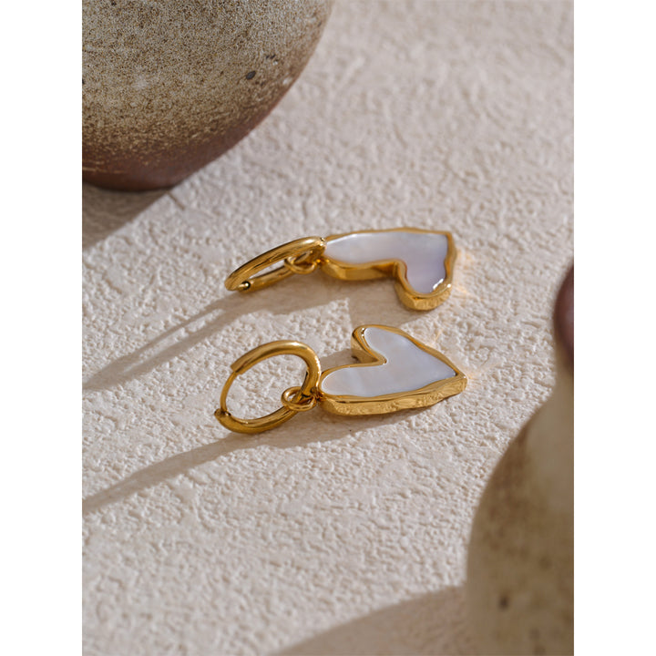 Amora Mother Of Pearl Hoops