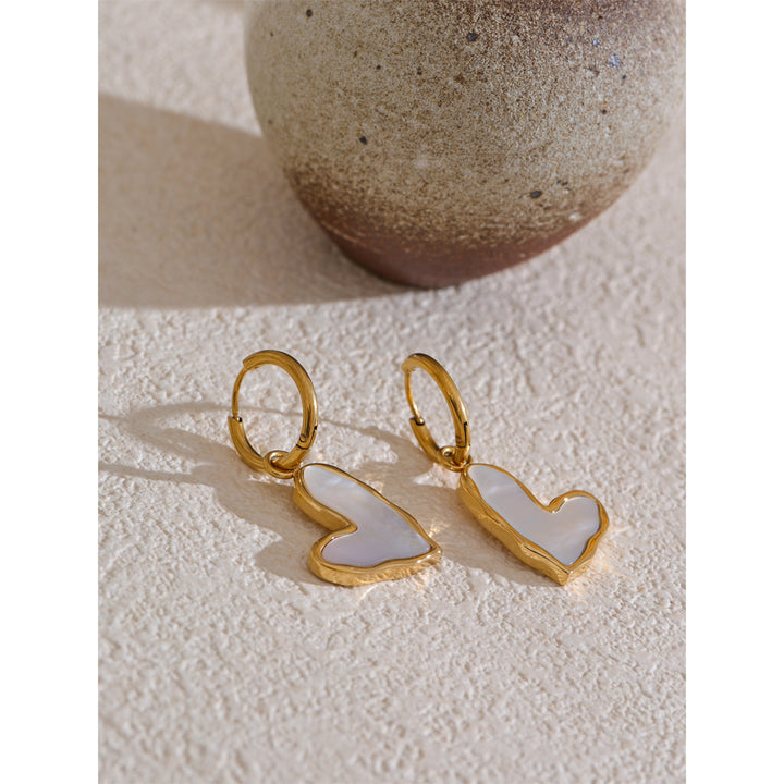 Amora Mother Of Pearl Hoops