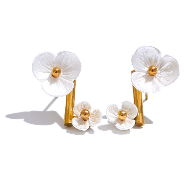 Anaya Petal Pearl Earrings