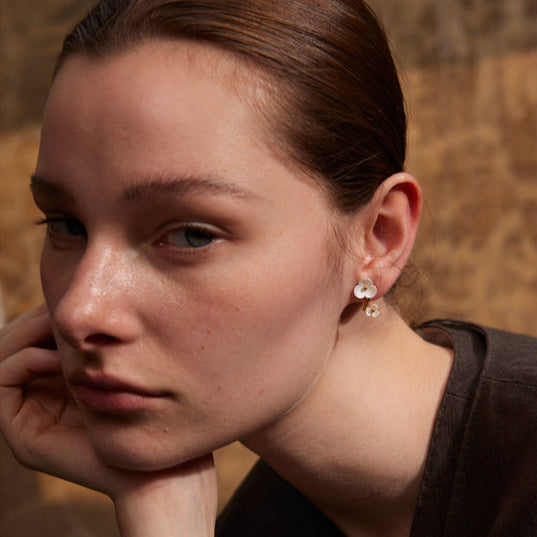 Anaya Petal Pearl Earrings