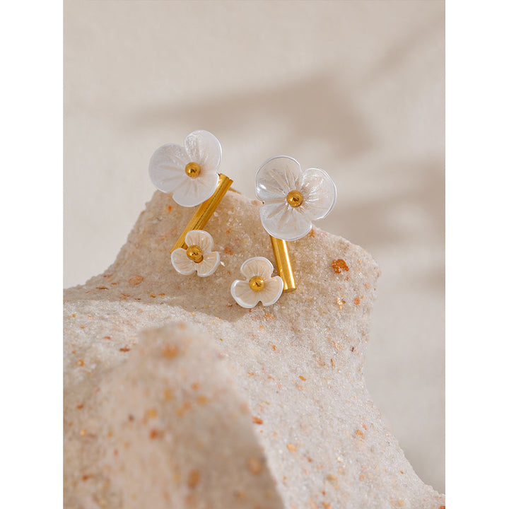 Anaya Petal Pearl Earrings