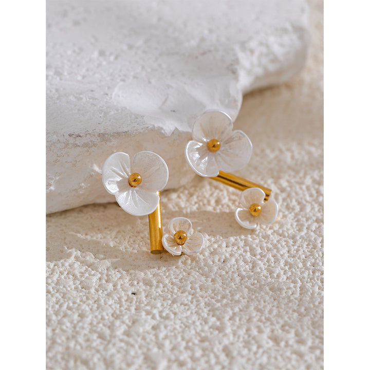 Anaya Petal Pearl Earrings