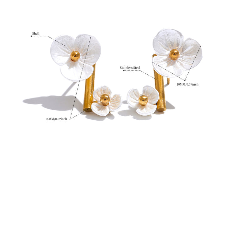 Anaya Petal Pearl Earrings