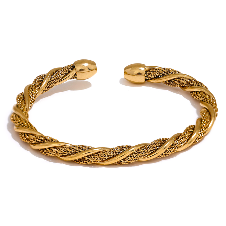 Anaya Rope Twist Bold Cuff