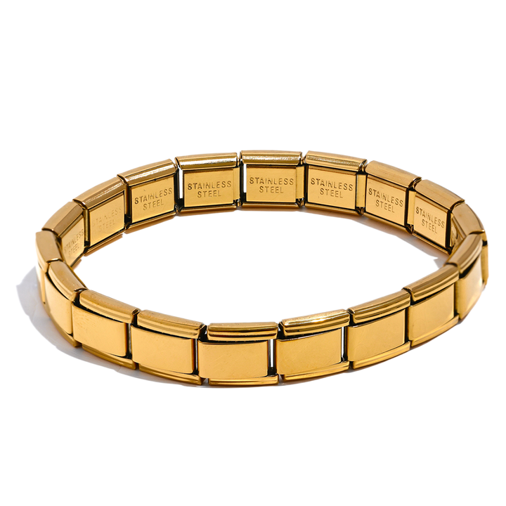 Arya Gold Block Stretch Bracelet